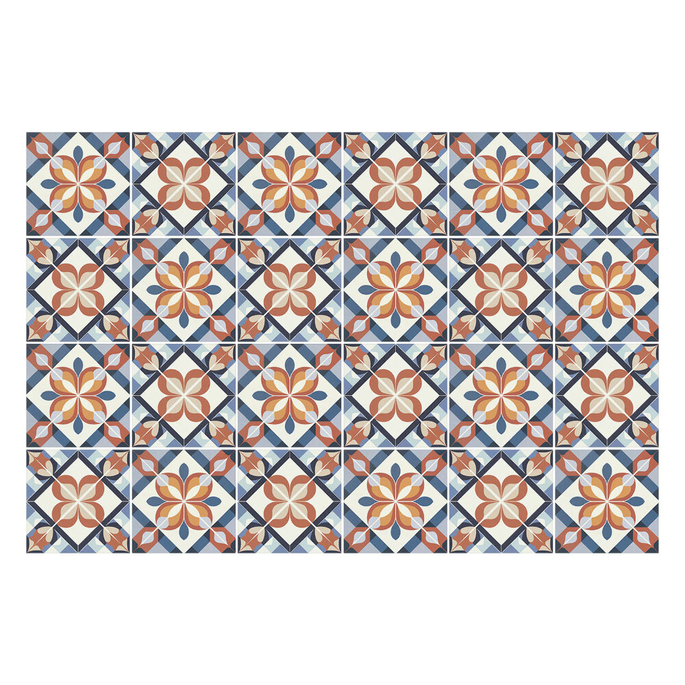 Samolepky na obklady Kvetinové motívy v sieťke