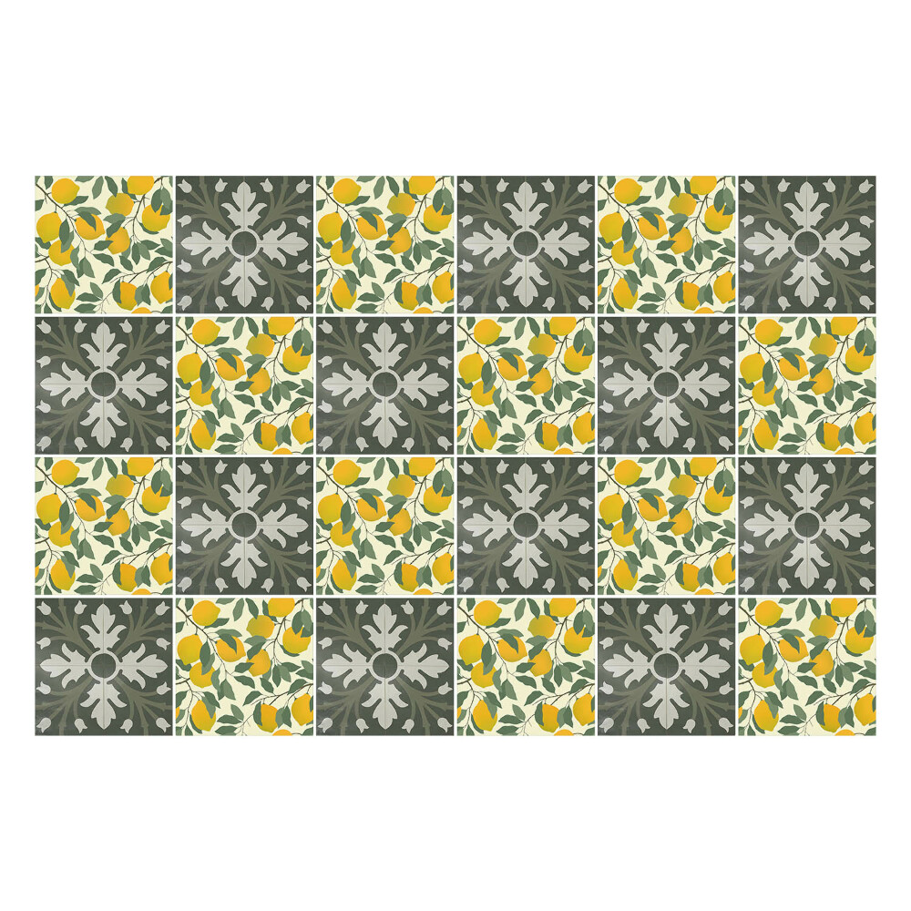 Samolepky na obklady Listové a citrusové motívy