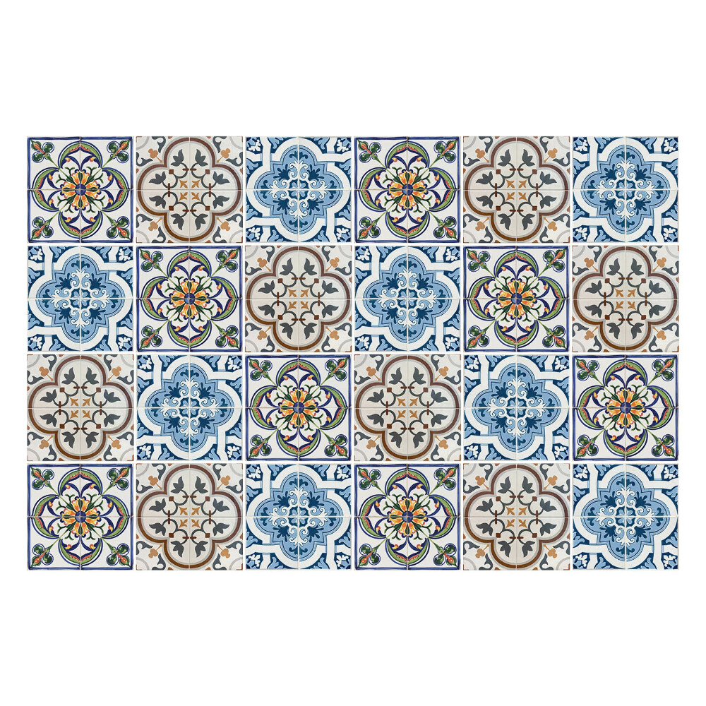 Samolepky na obklady Kvetinové ozdoby v mozaike