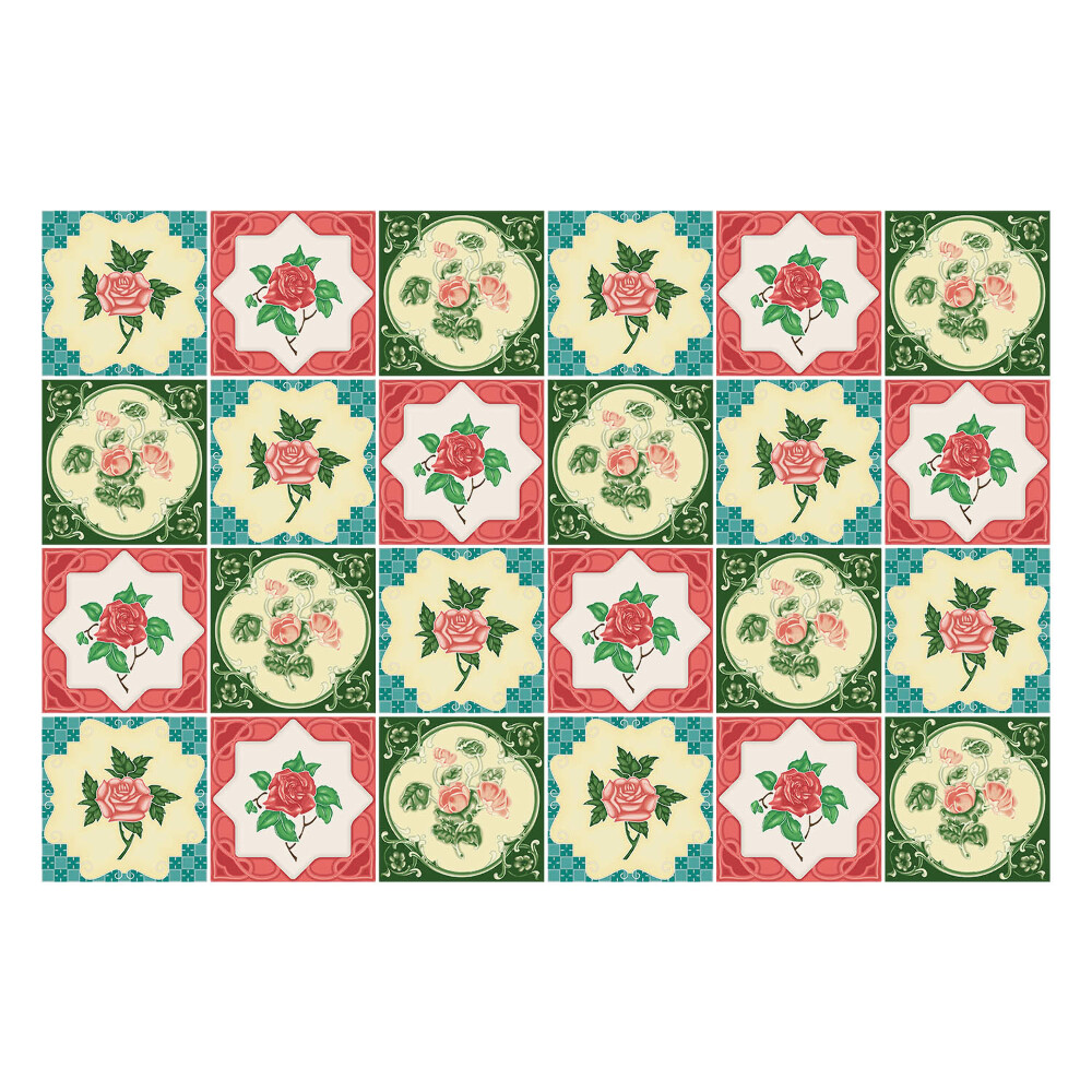 Samolepky na kachličky Kvetinové motívy ruží
