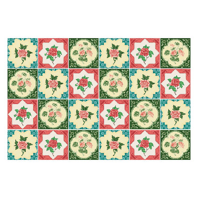 Samolepky na kachličky Kvetinové motívy ruží