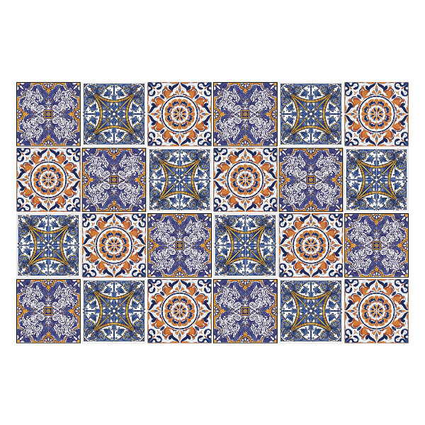 Samolepky na obklady Kvetinové a geometrické motívy