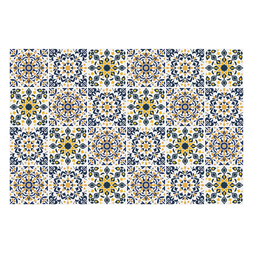 Samolepky na obklady Geometrické kvety a listy