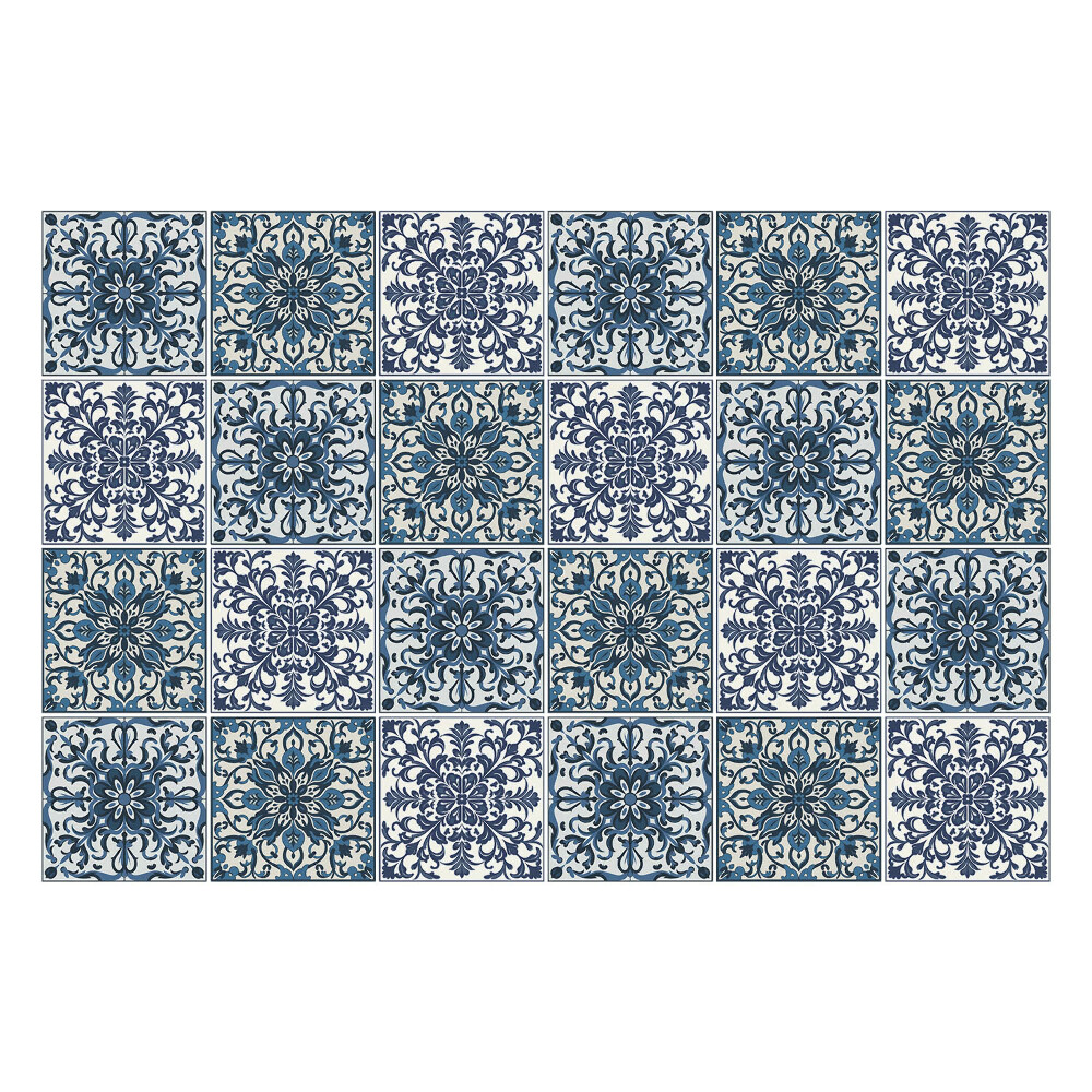 Samolepky na kachličky Kvetinové ozdoby v sieťke