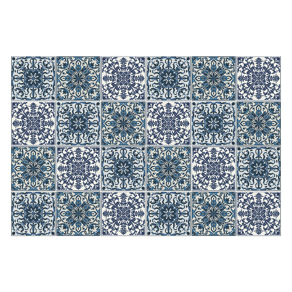 Samolepky na kachličky Kvetinové ozdoby v sieťke