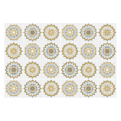 Nálepky na dlaždice Kvetinové rôzne mandaly