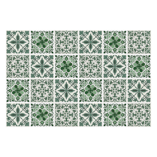 Samolepky na kachličky Vzorované zelené dlaždice
