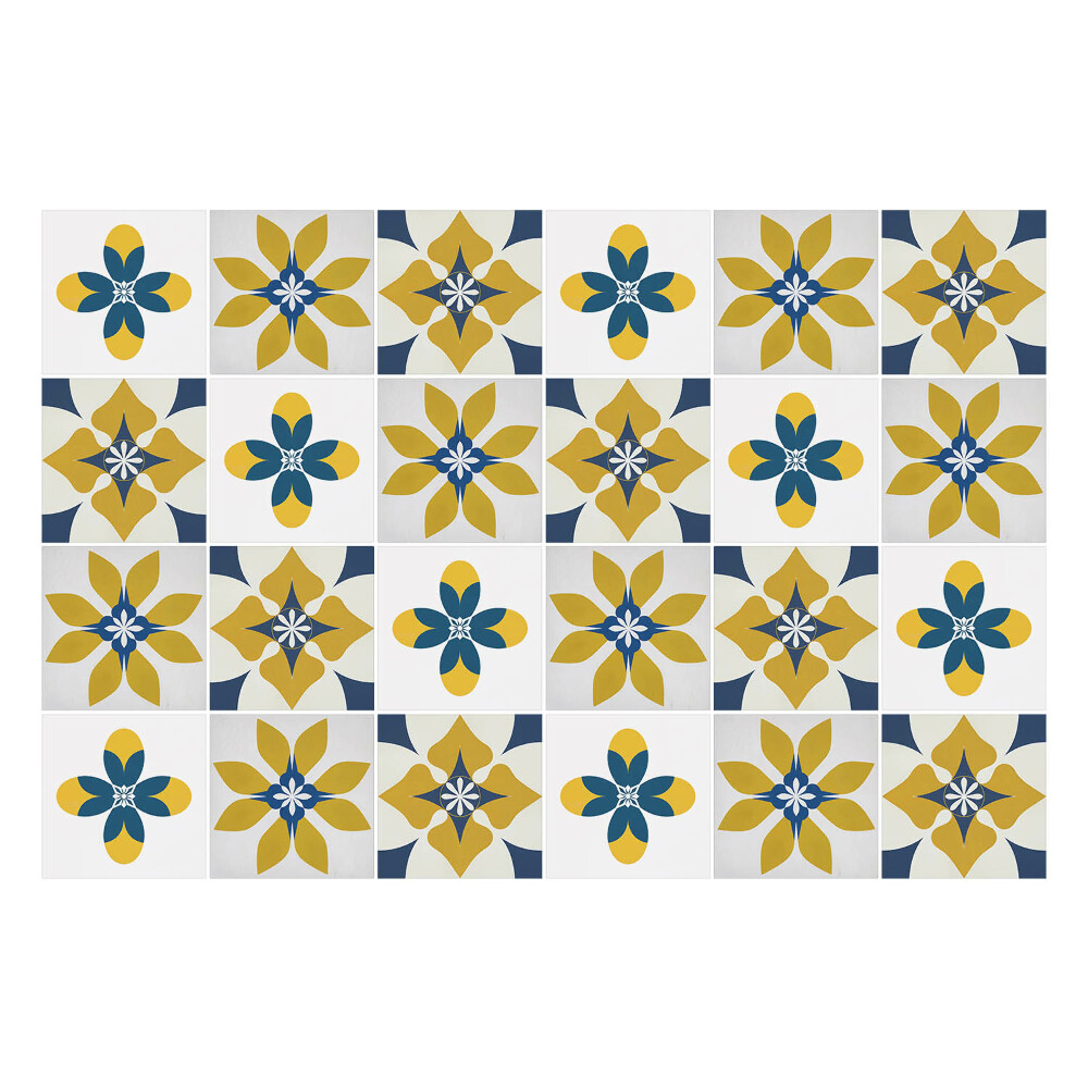 Samolepky na kachličky Kvetinová mozaika