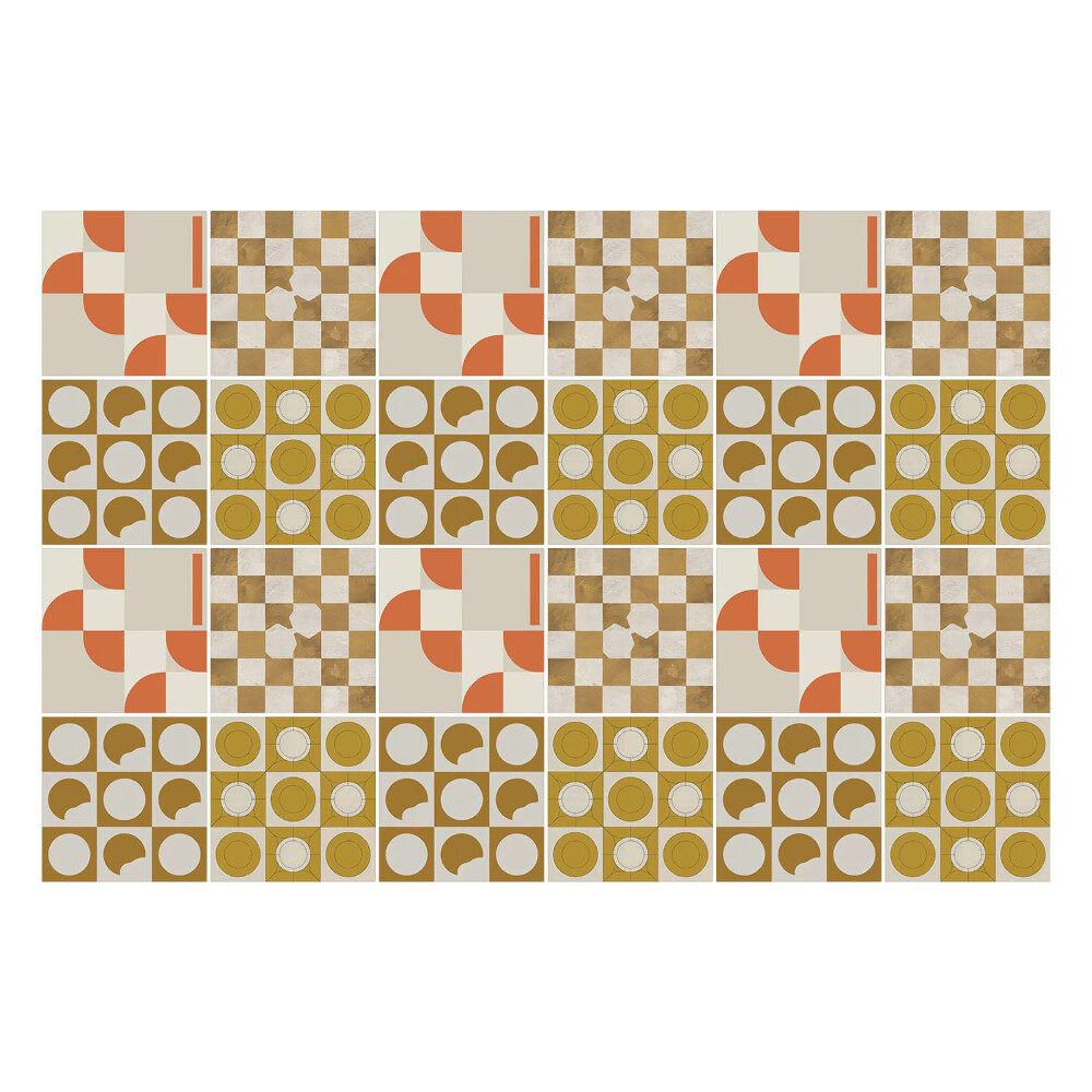 Nálepky na dlaždice Geometrické tvary a postavy