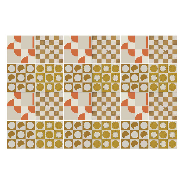 Nálepky na dlaždice Geometrické tvary a postavy