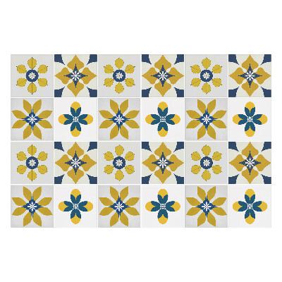 Nálepky na dlaždice Kvety na dlaždiciach