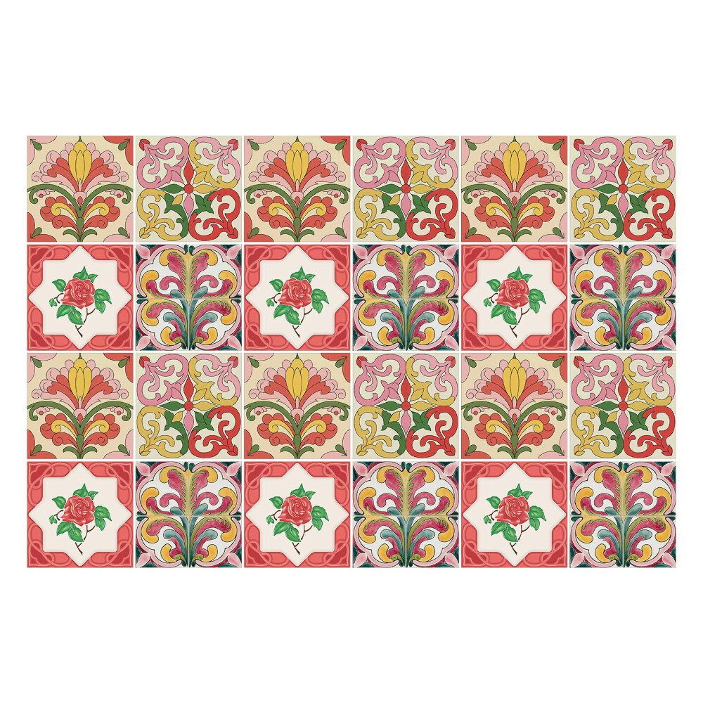 Samolepky na obklady Kvetinové ozdoby