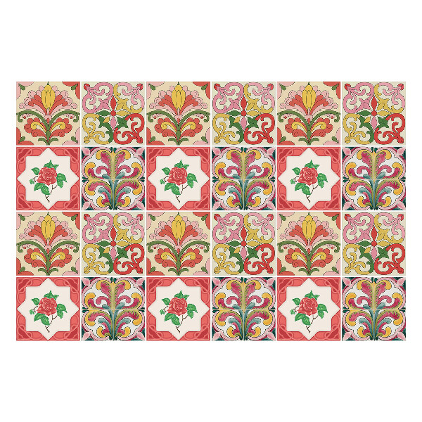 Samolepky na obklady Kvetinové ozdoby