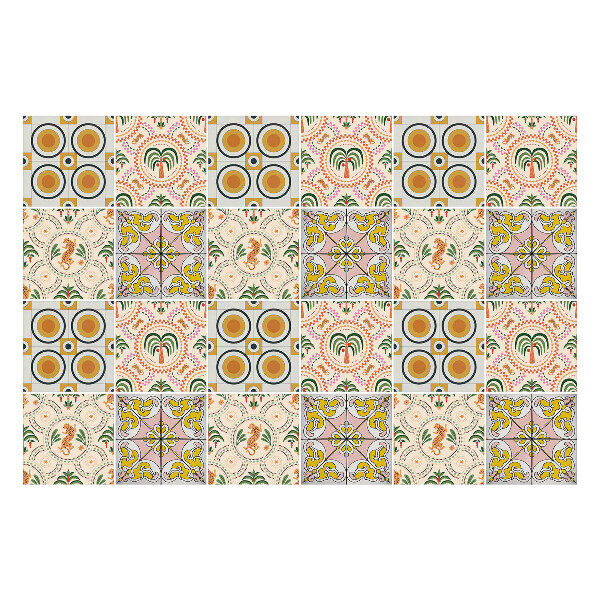 Samolepky na kachličky Prírodný dizajn a geometria