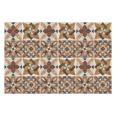 Nálepky na dlaždice Geometria v dreve