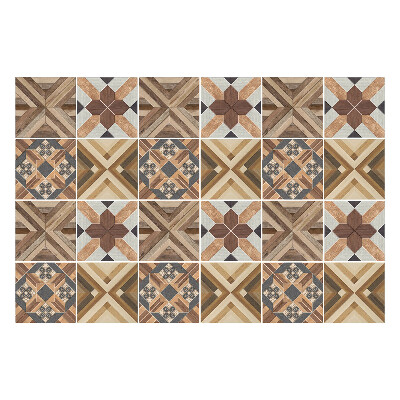 Samolepky na kachličky Geometrické usporiadanie dreva