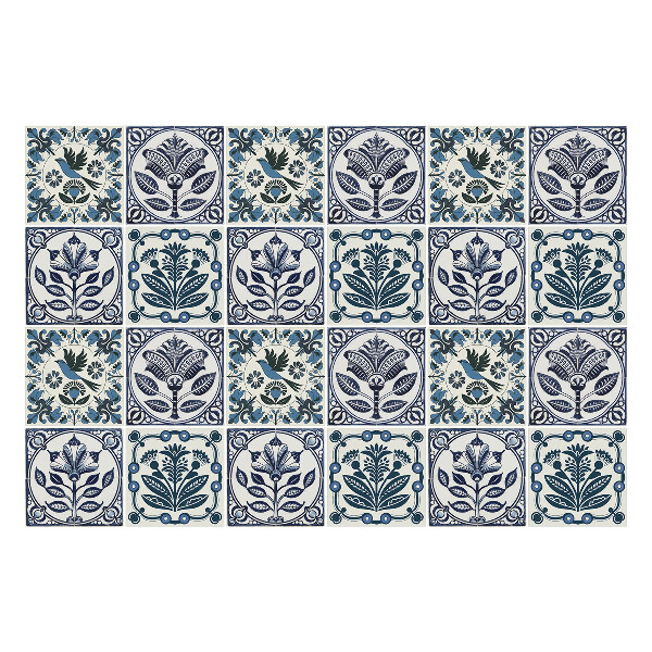 Samolepky na kachličky Rastliny a vtáky