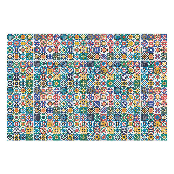 Nálepky na dlaždice Mozaika z farebných dlaždíc