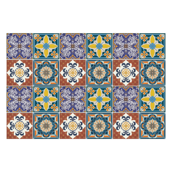 Samolepky na obklady Tradičné dlaždice s ornamentami