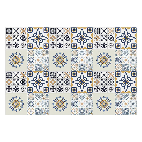 Samolepky na obklady Dlaždice s hviezdami a mandalami