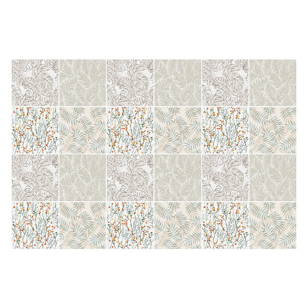 Samolepky na kachličky Rastlinné motívy listov