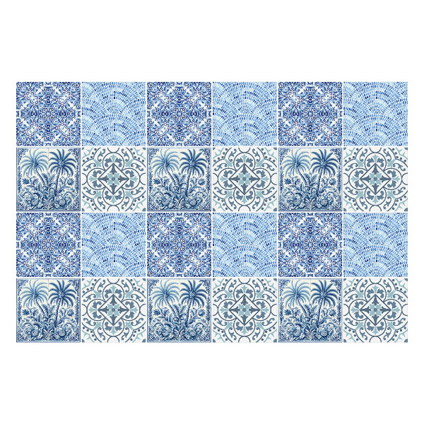 Nálepky na dlaždice Dlažba s rastlinnými motívmi