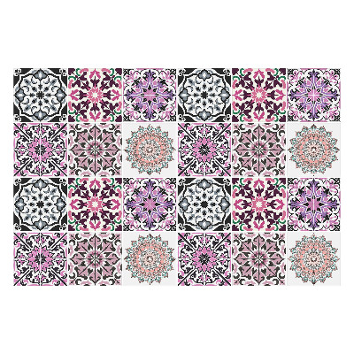 Samolepky na kachličky Mandaly v pastelových farbách