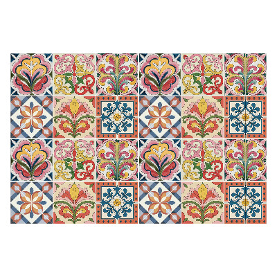 Samolepky na kachličky Kvetinové ozdoby v mozaike