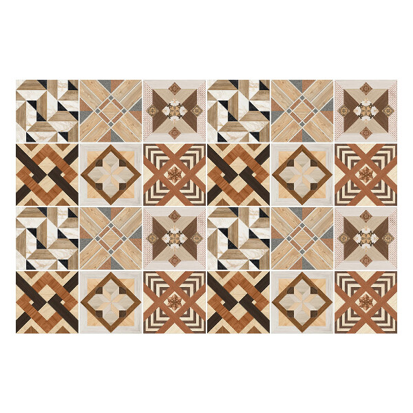 Nálepky na dlaždice Geometria drevených tvarov