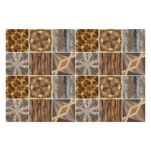 Samolepky na obklady Drevená mozaika