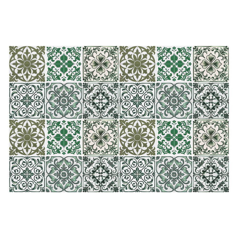 Samolepky na kachličky Kvetinové a geometrické motívy