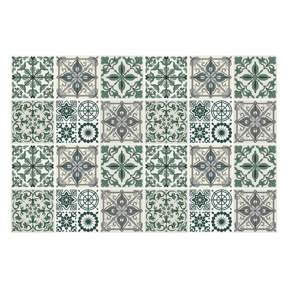 Samolepky na kachličky Klasické dlaždice s ornamentami