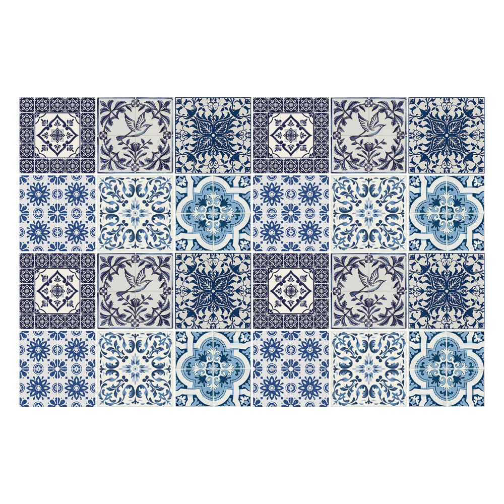 Nálepky na dlaždice Geometrické rastlinné motívy