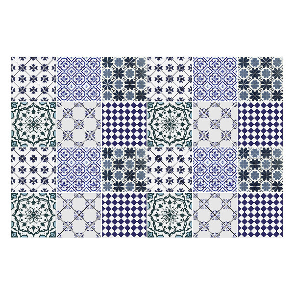 Samolepky na obklady Geometrické kvetinové motívy