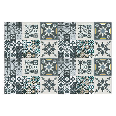 Samolepky na kachličky Geometrické kvety a postavy