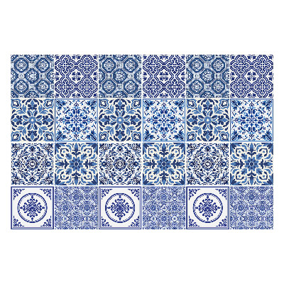 Samolepky na obklady Geometrické kvetinové motívy