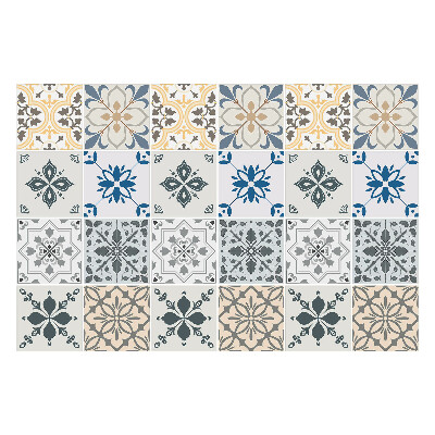 Nálepky na dlaždice Kvetinové motívy v mozaike