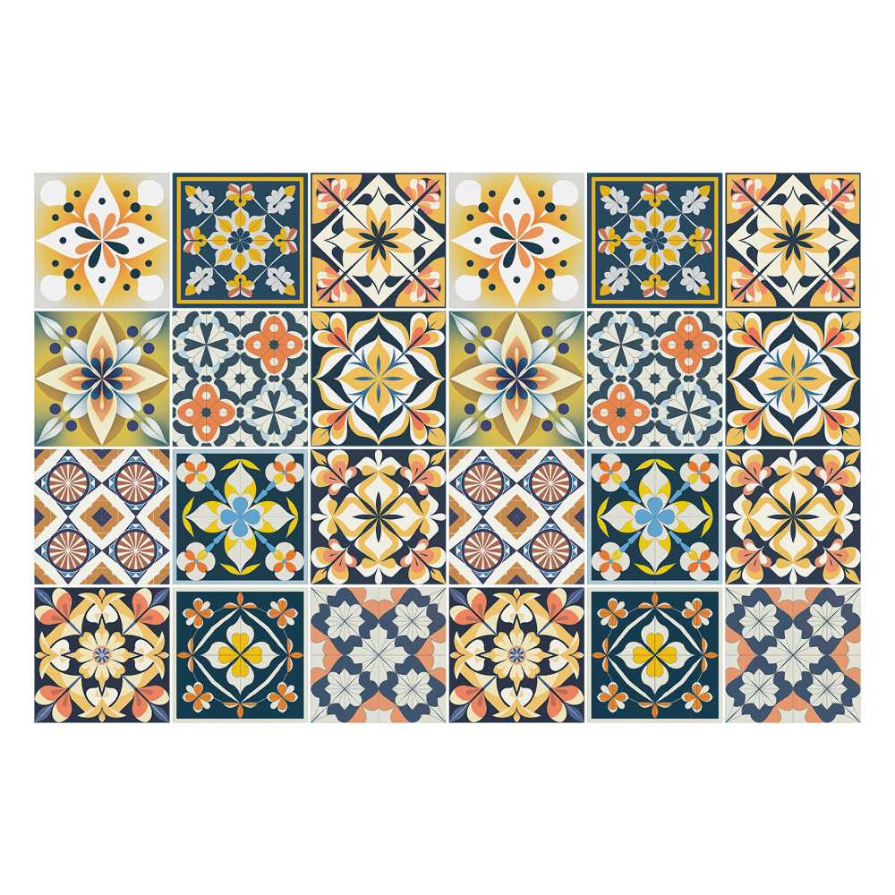 Samolepky na obklady Kvetinové motívy v aranžmáne