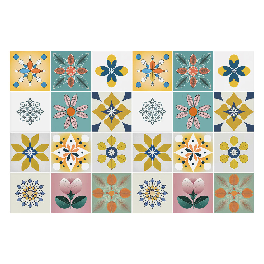 Nálepky na dlaždice Kvetinové motívy v aranžmáne