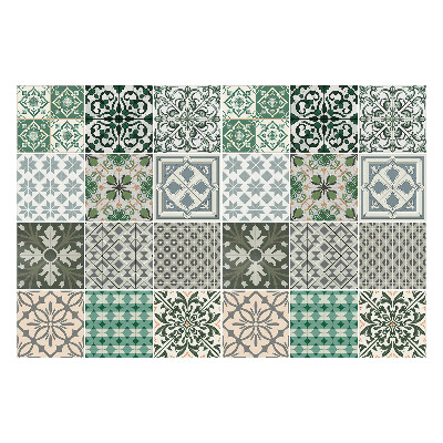 Nálepky na dlaždice Rastlinné a geometrické motívy