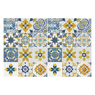 Nálepky na dlaždice Geometrické kvetinové motívy