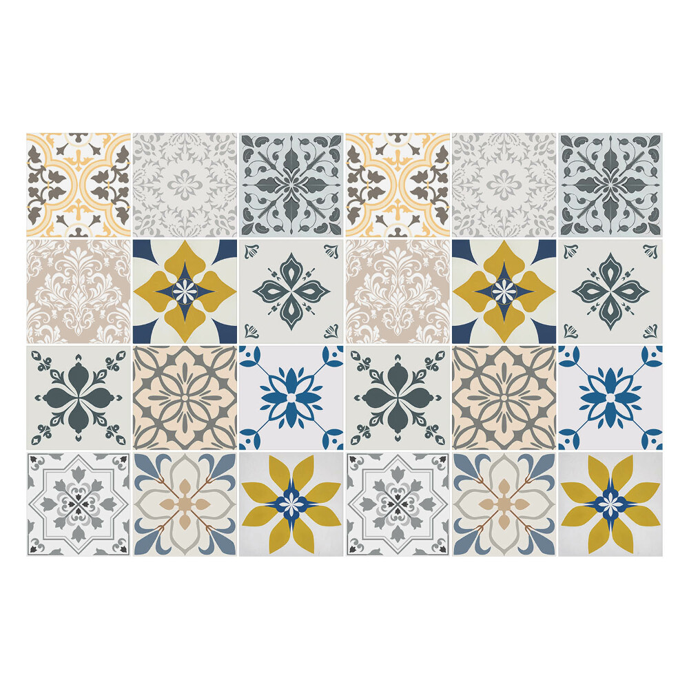 Samolepky na kachličky Kvetinové motívy v aranžmáne