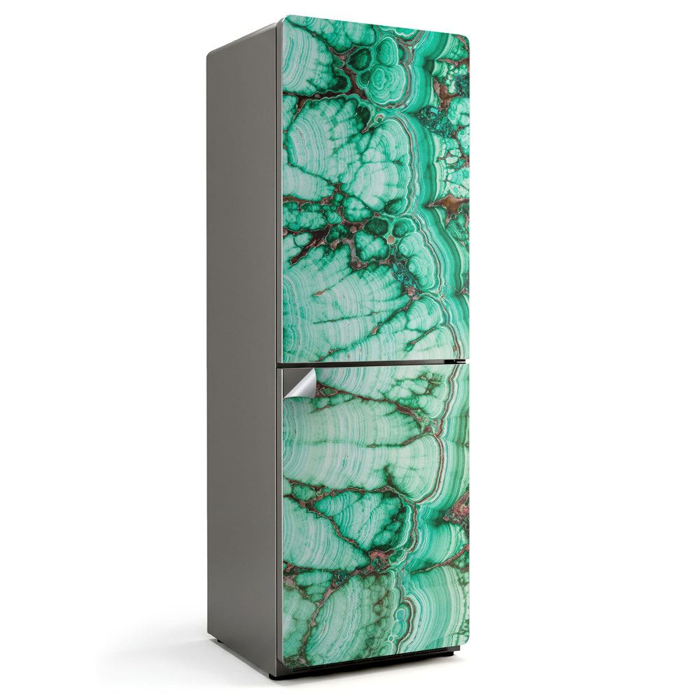 Samolepiaca nálepka na chladničku Malachitový vzor v detailoch