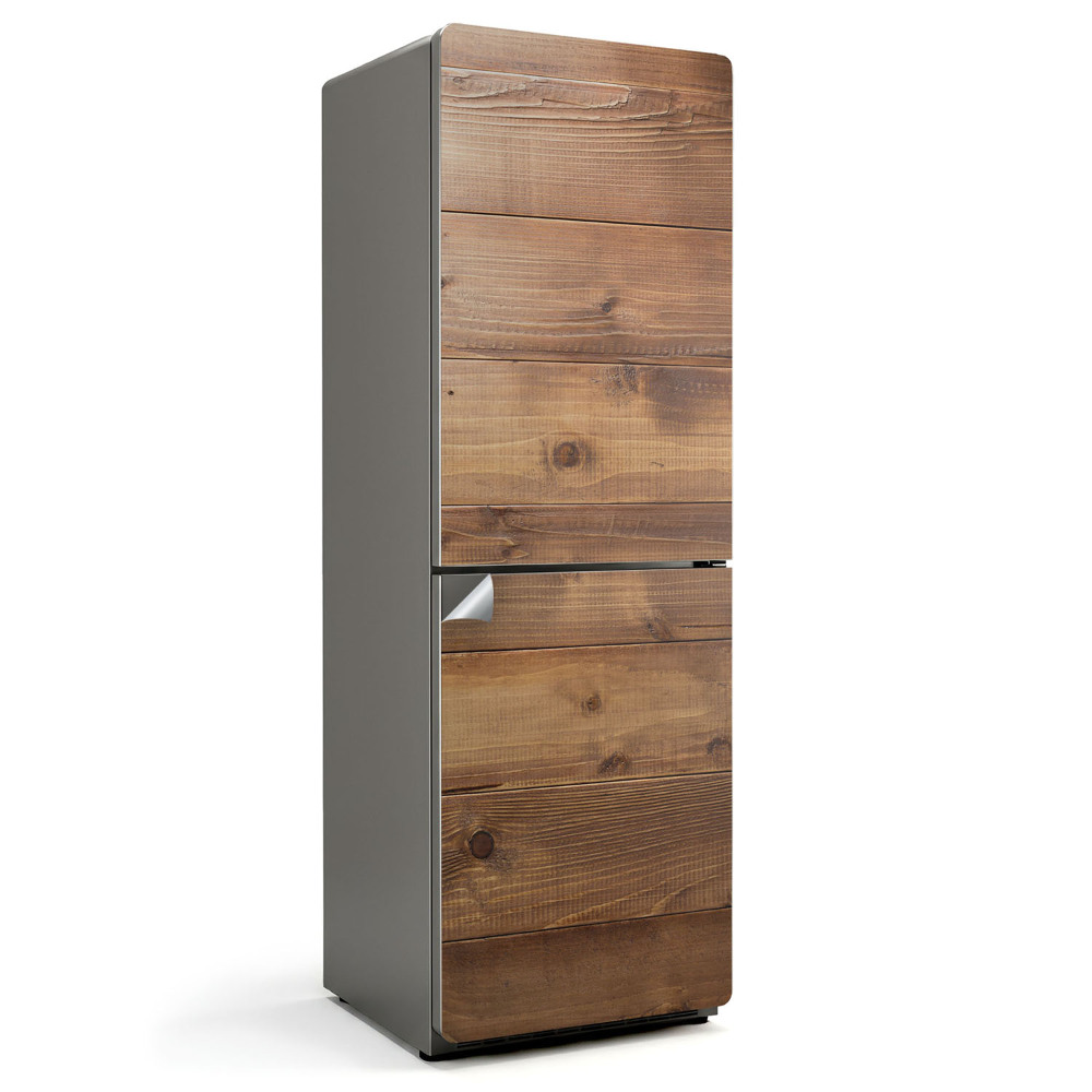 Nálepka na chladničku Drevené dosky v aranžmáne