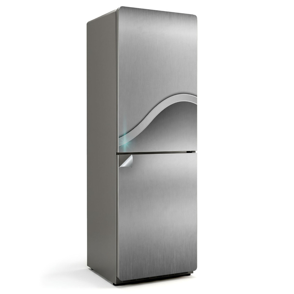 Nálepka na chladničku Futuristická kovová textúra