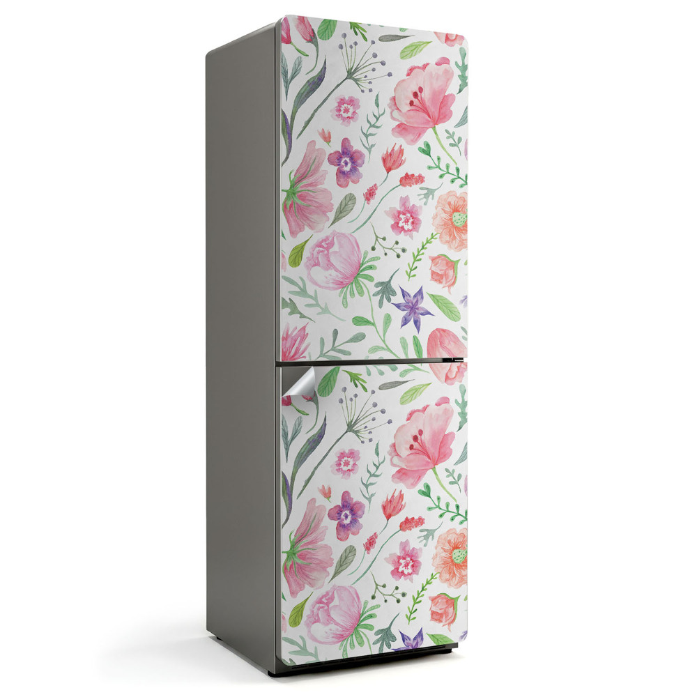 Nálepka na chladničku Kvetinový vzor v akvarelu