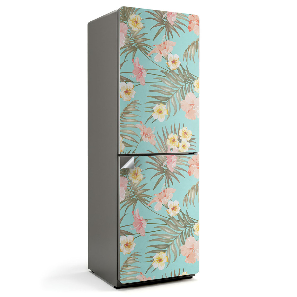 Samolepiaca nálepka na chladničku Tropický kvetinový vzor