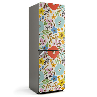 Samolepiaca nálepka na chladničku Retro kvetinový vzor