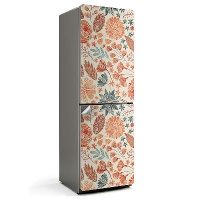 Samolepiaca nálepka na chladničku Kvetinový vzor s listami