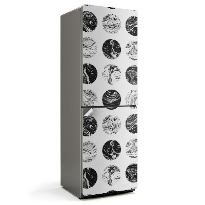 Nálepka na chladničku Mramorové vzorové kruhy